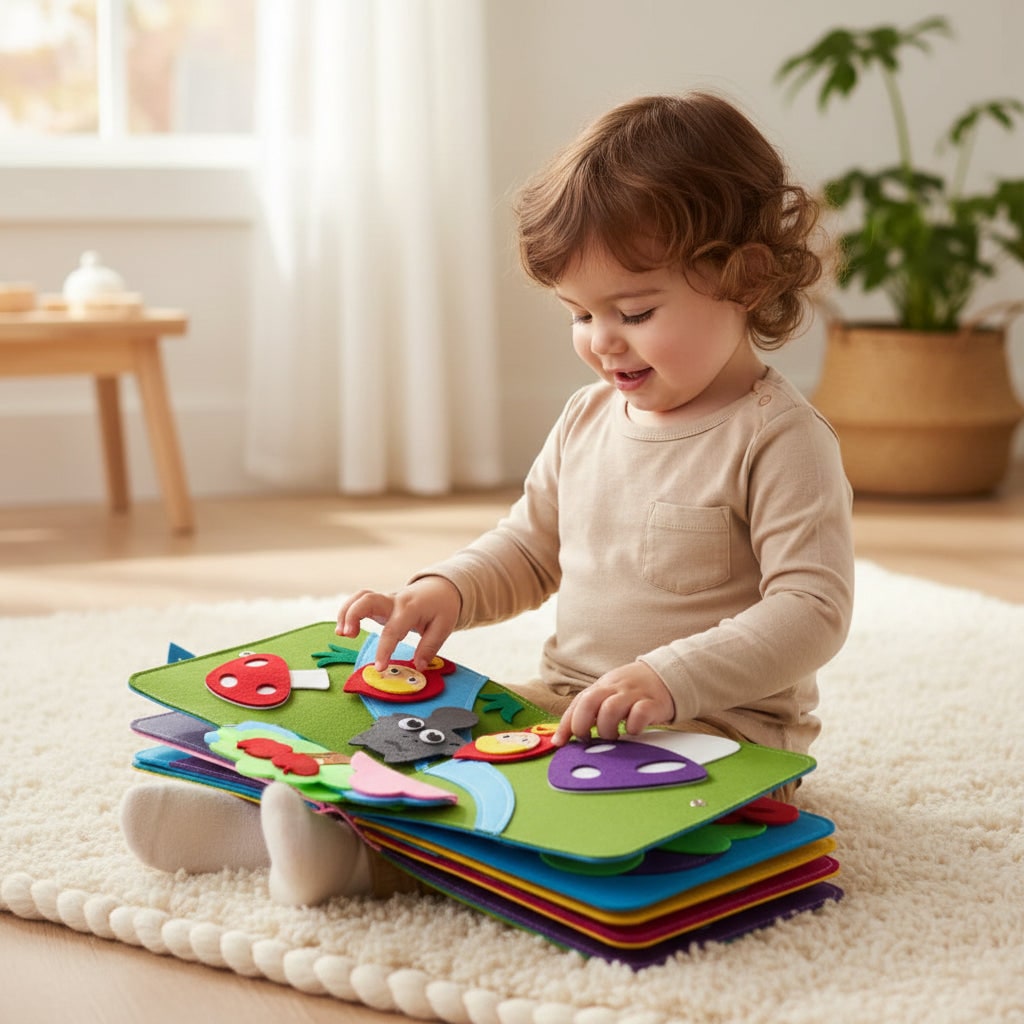 Libro Feltro Bambini Apprendimento Interattivo - Image 4