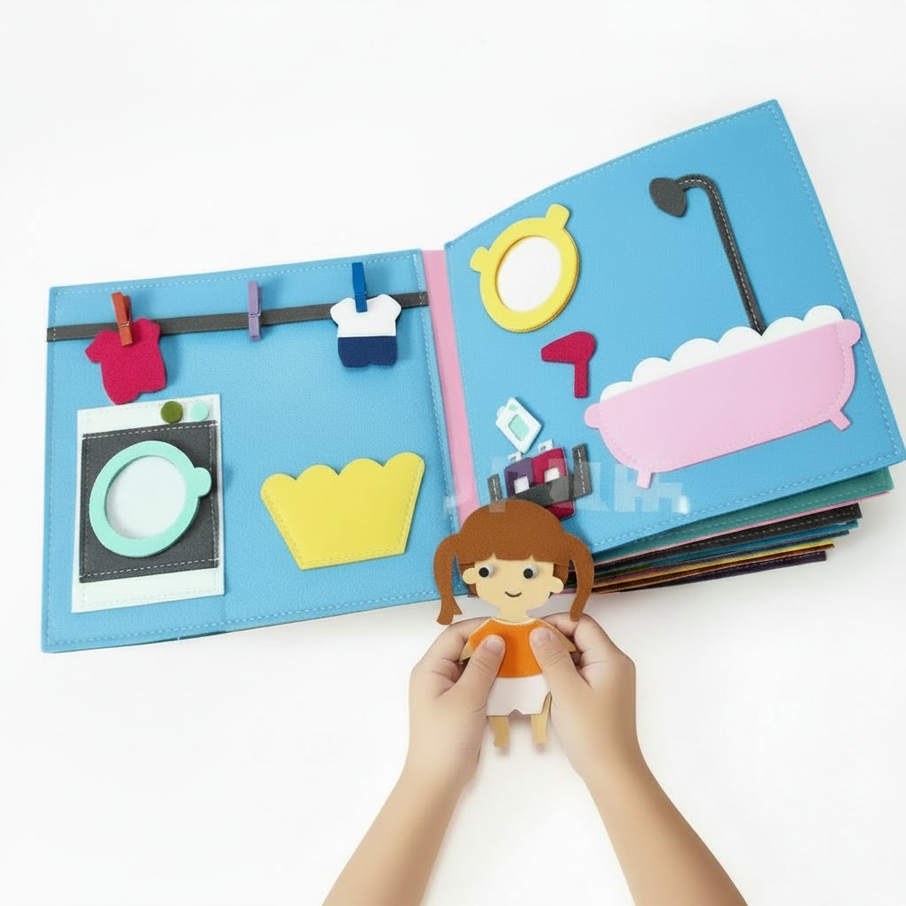 Libro Feltro Bambini Apprendimento Interattivo - Image 7