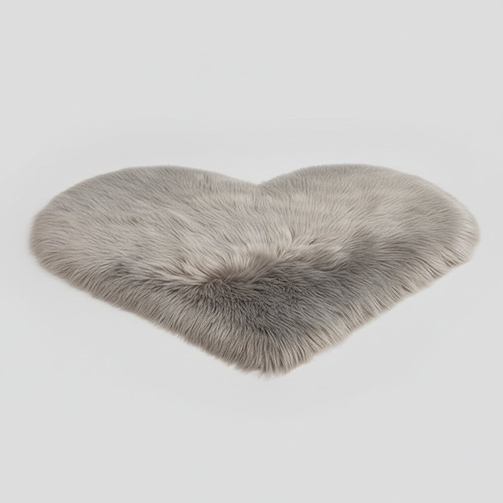 Tappeto Pavimento Forma Cuore Lusso Soggiorno Camera Letto Morbido Elegante