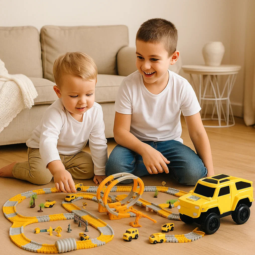 Slot Car Racing Track Toy Race Track Set Construction Vehicles Children