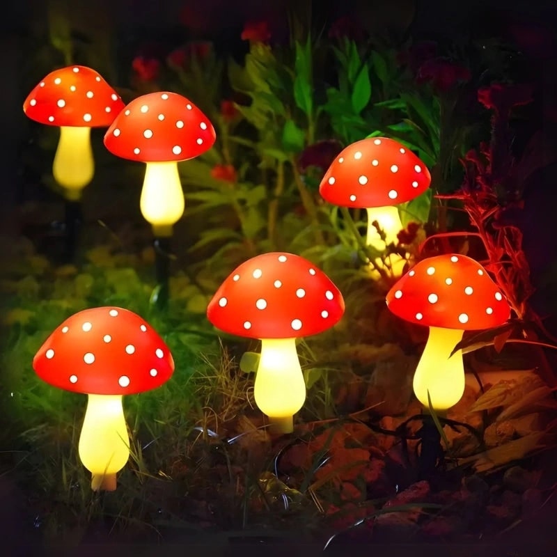 Luci Da Giardino Solari Luci Solari A Forma Di Fungo Giardino - Image 7