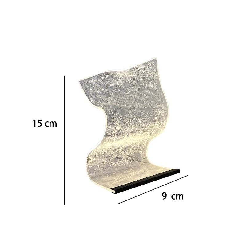 LumiAcrylic - Modern LED Table Lamp made of Acrylic | Stylish Decorative Lighting