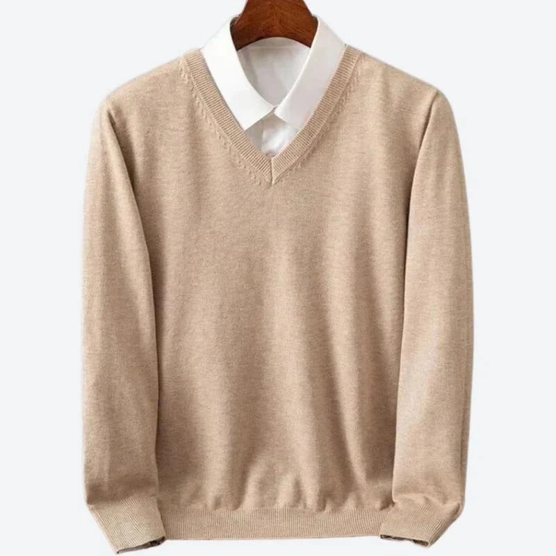 Maglione In Cashmere Pullover In Cashmere Pullover V-Neck Design - Image 1