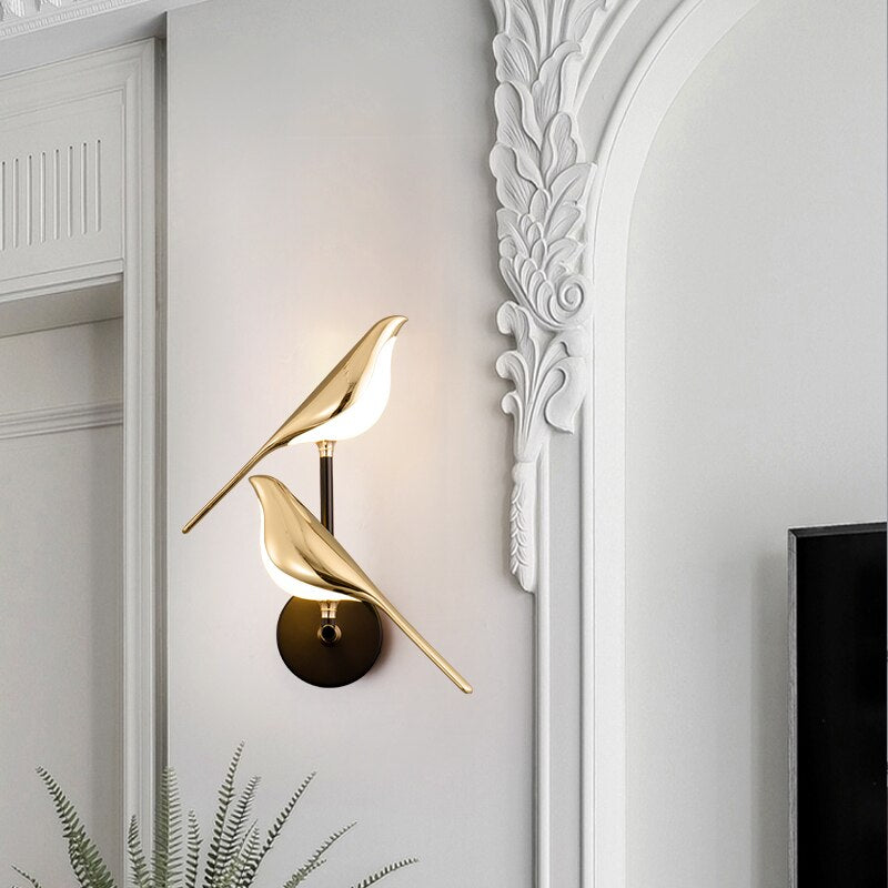 VogelLicht - Artistic Wall Lamp in Bird Shape for a Modern Look