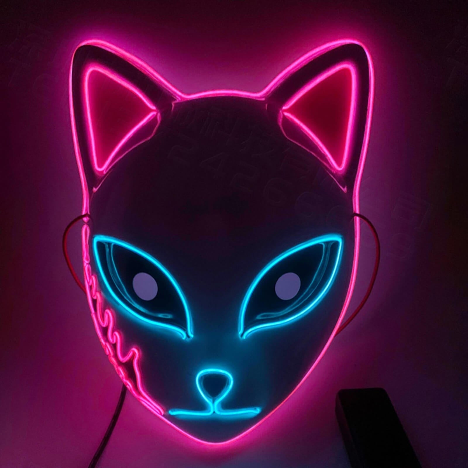 Maschera Di Halloween Gatto LED Luminoso - Image 4