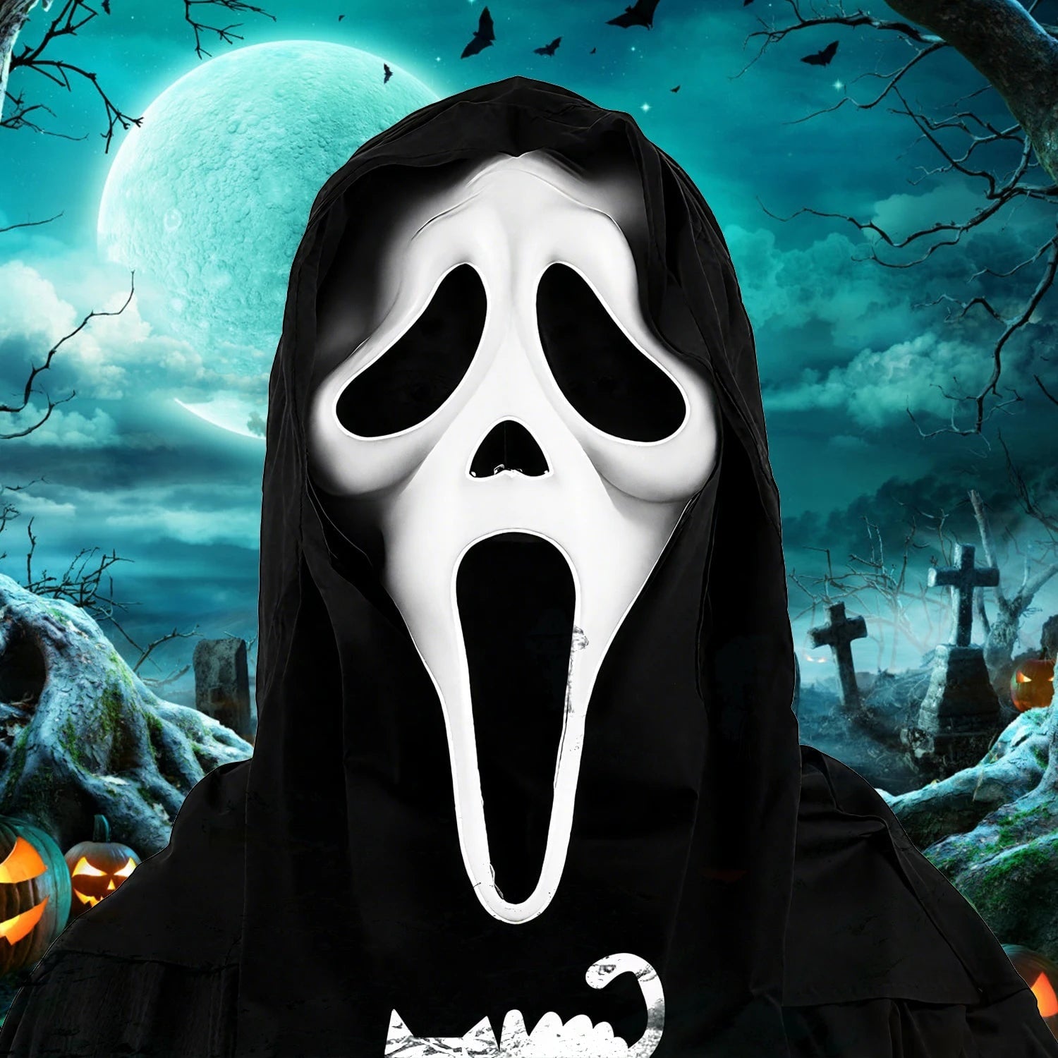 Maschera Horror Costume Di Halloween Design Spaventoso - Image 1