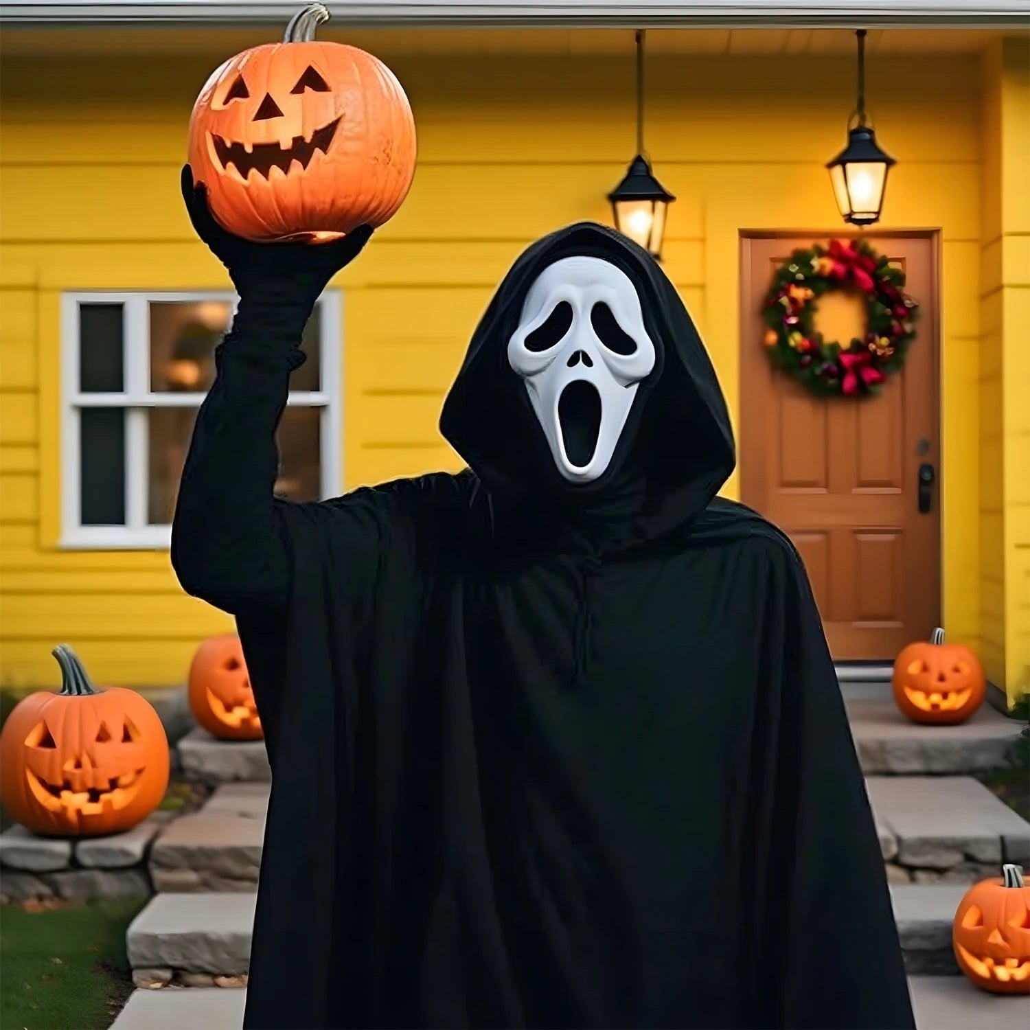Maschera Horror Costume Di Halloween Design Spaventoso - Image 4