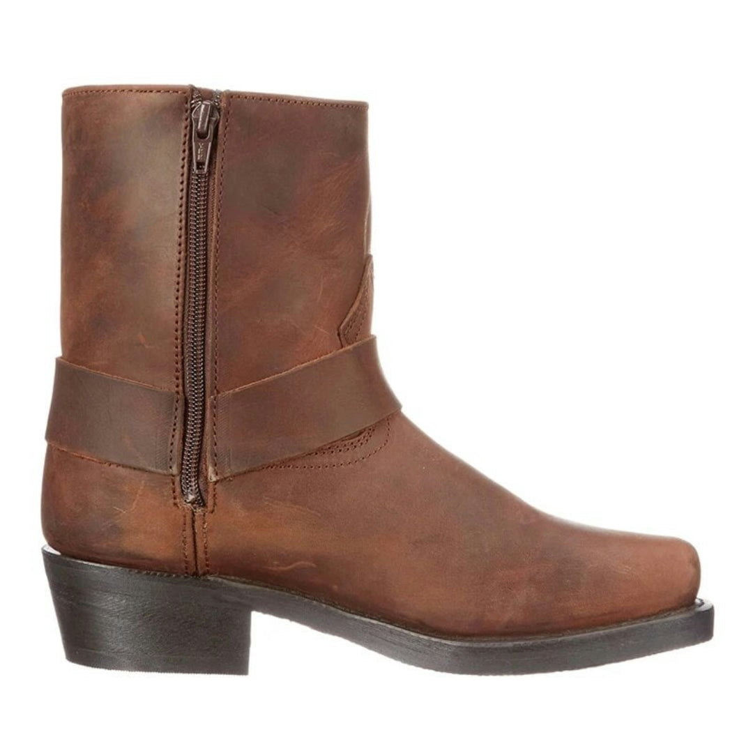 Men's Cowboy Boots Western Ankle Boots Low Heel Casual