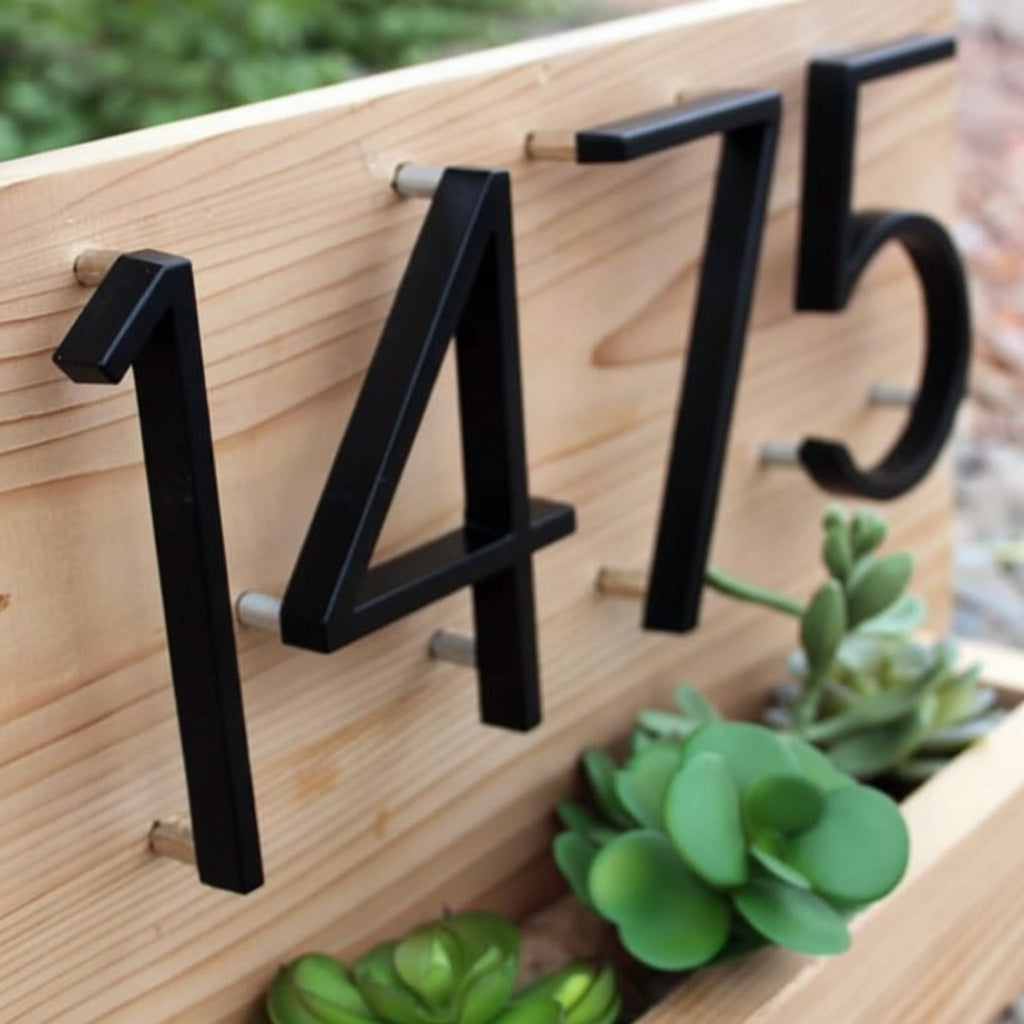 Modern House Numbers Stylish Facade Improvement