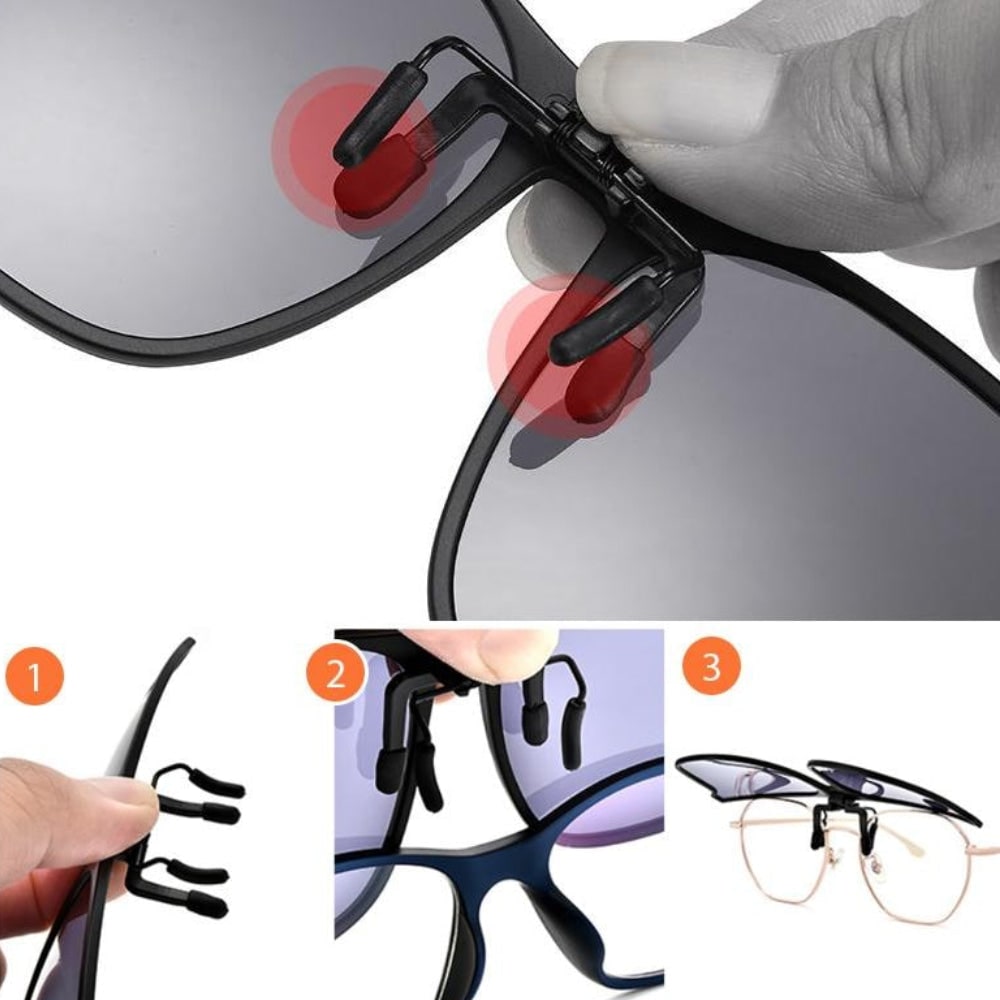 Occhiali Da Sole Polarizzati Occhiali Clip-on Clip-On Pieghevoli Leggere - Image 10