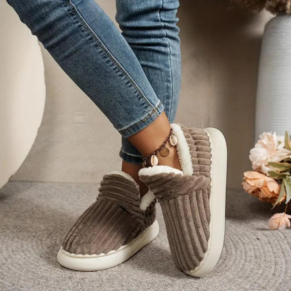Pantofole Peluche Calzature Accoglienti Comfort Interno - Image 12