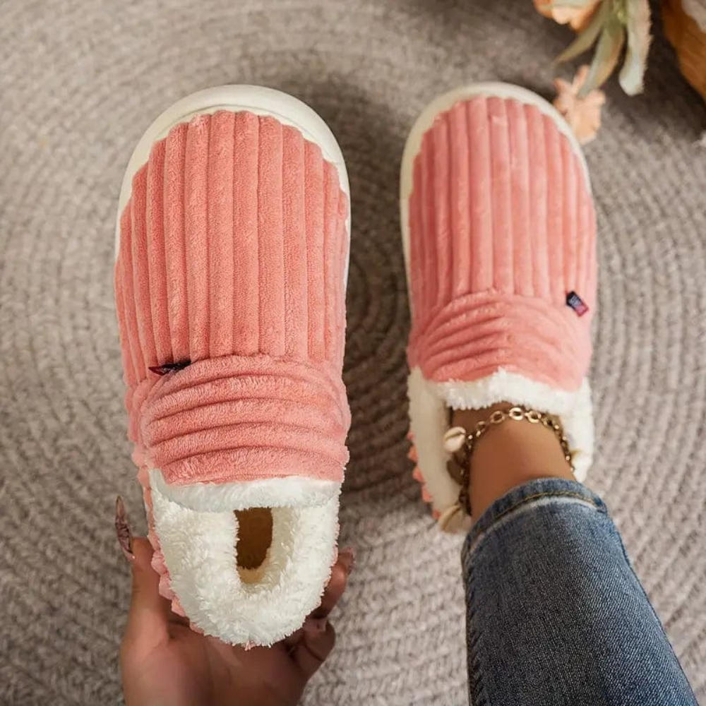 Pantofole Peluche Calzature Accoglienti Comfort Interno - Image 6
