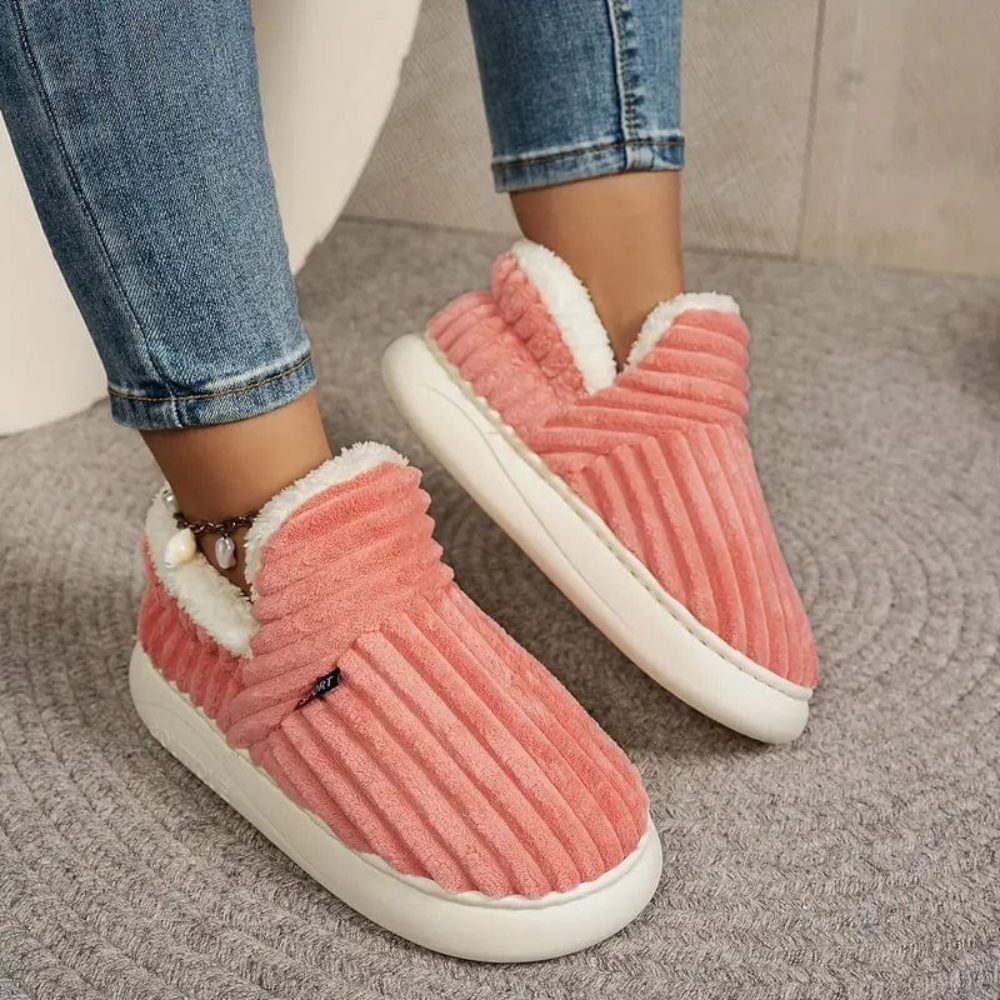 Pantofole Peluche Calzature Accoglienti Comfort Interno - Image 7