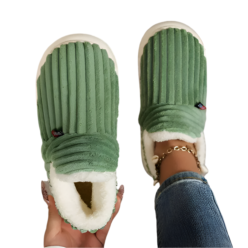 Pantofole Peluche Calzature Accoglienti Comfort Interno - Image 8