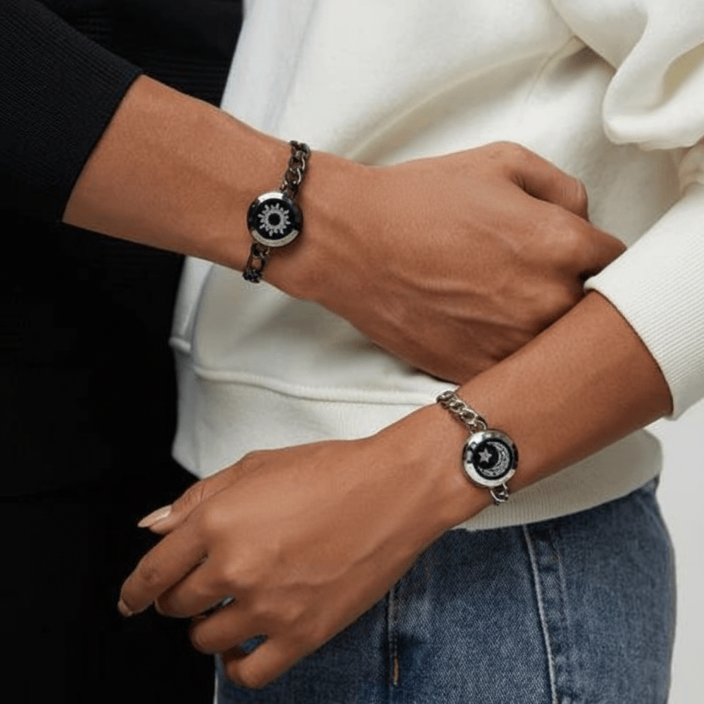Connecting Partner Bracelet Set Vibration Stainless Steel Bluetooth