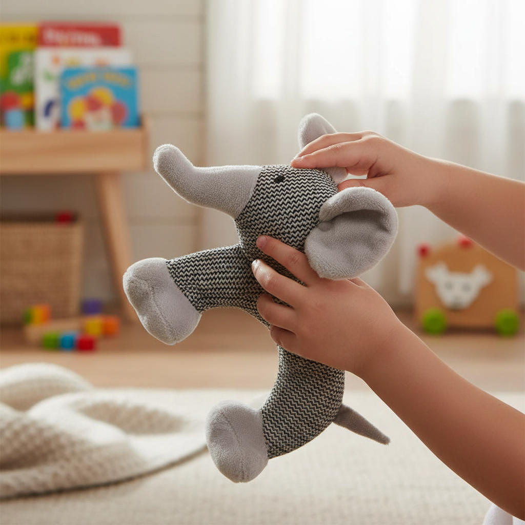 Peluche Interattivo Cane Giocattolo Masticare Corda Squeaker - Image 1