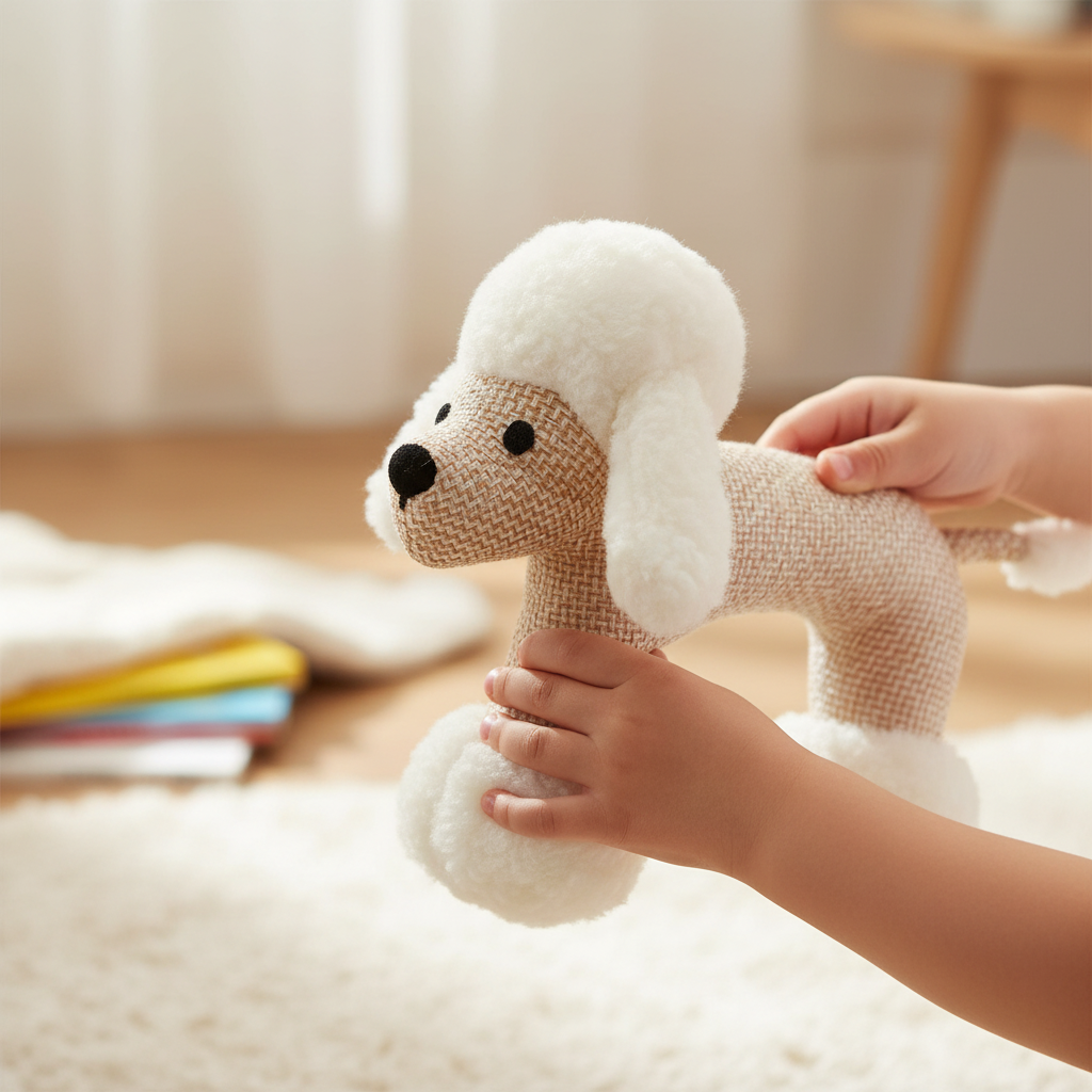 Peluche Interattivo Cane Giocattolo Masticare Corda Squeaker - Image 3