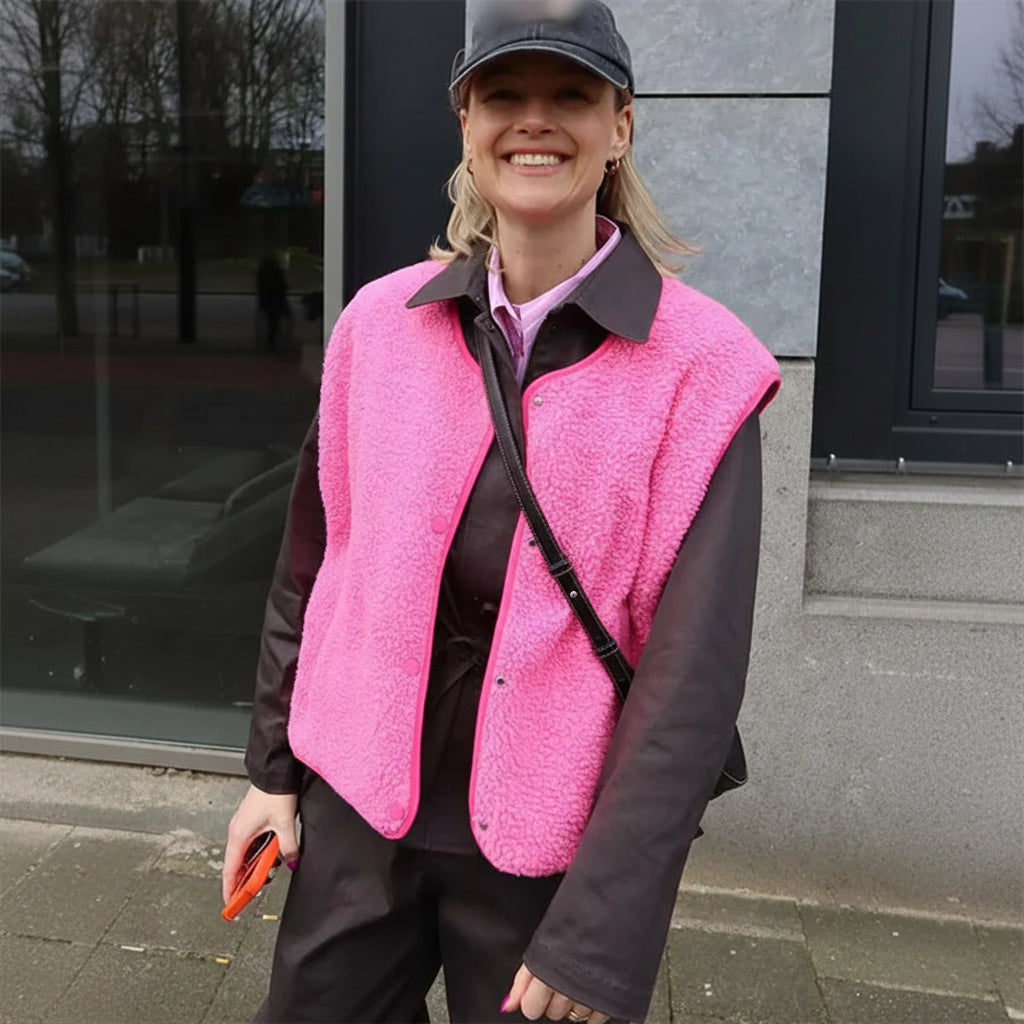 Women's Teddy Bodywarmer Vest Soft Warm Casual