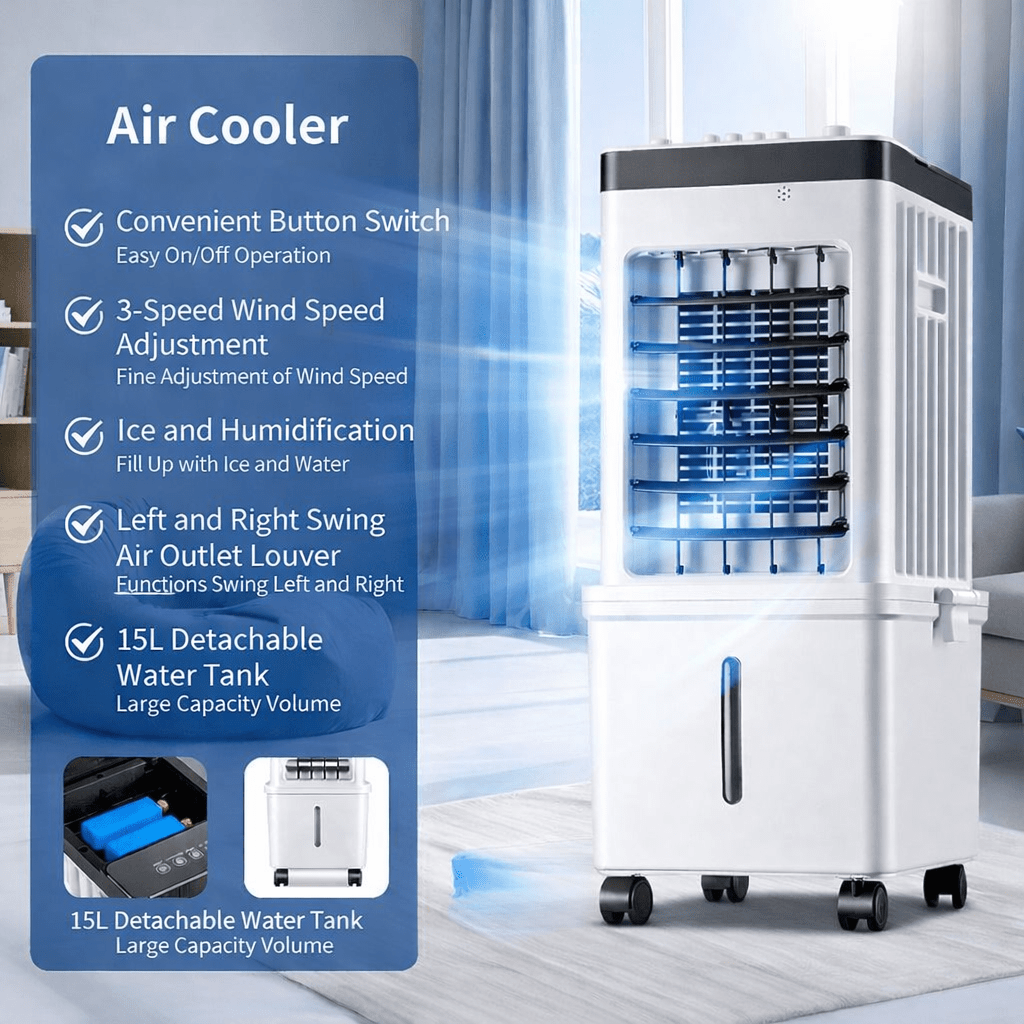 Portable Air Conditioner Cooling Home 8200 BTU 3 in 1