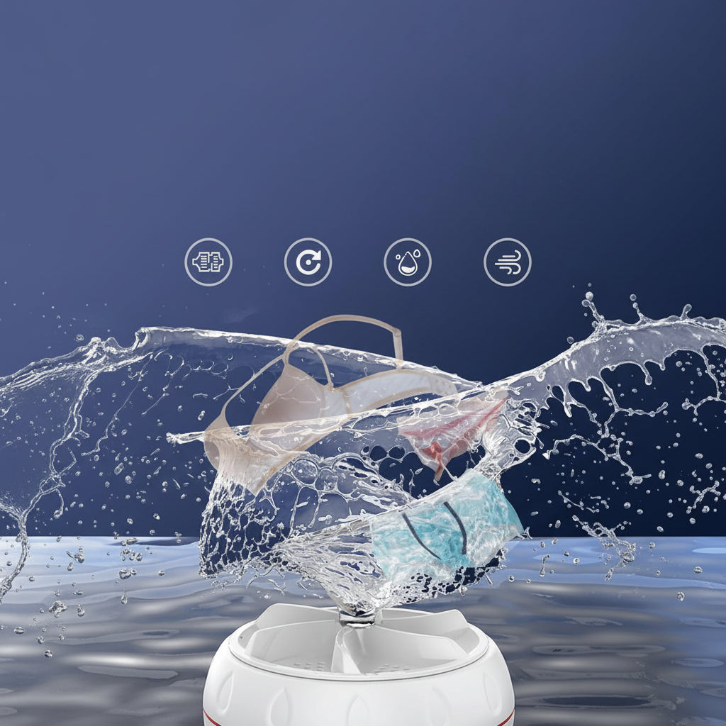 Portable Mini USB Ultrasonic Washing Machine Travel Apartment