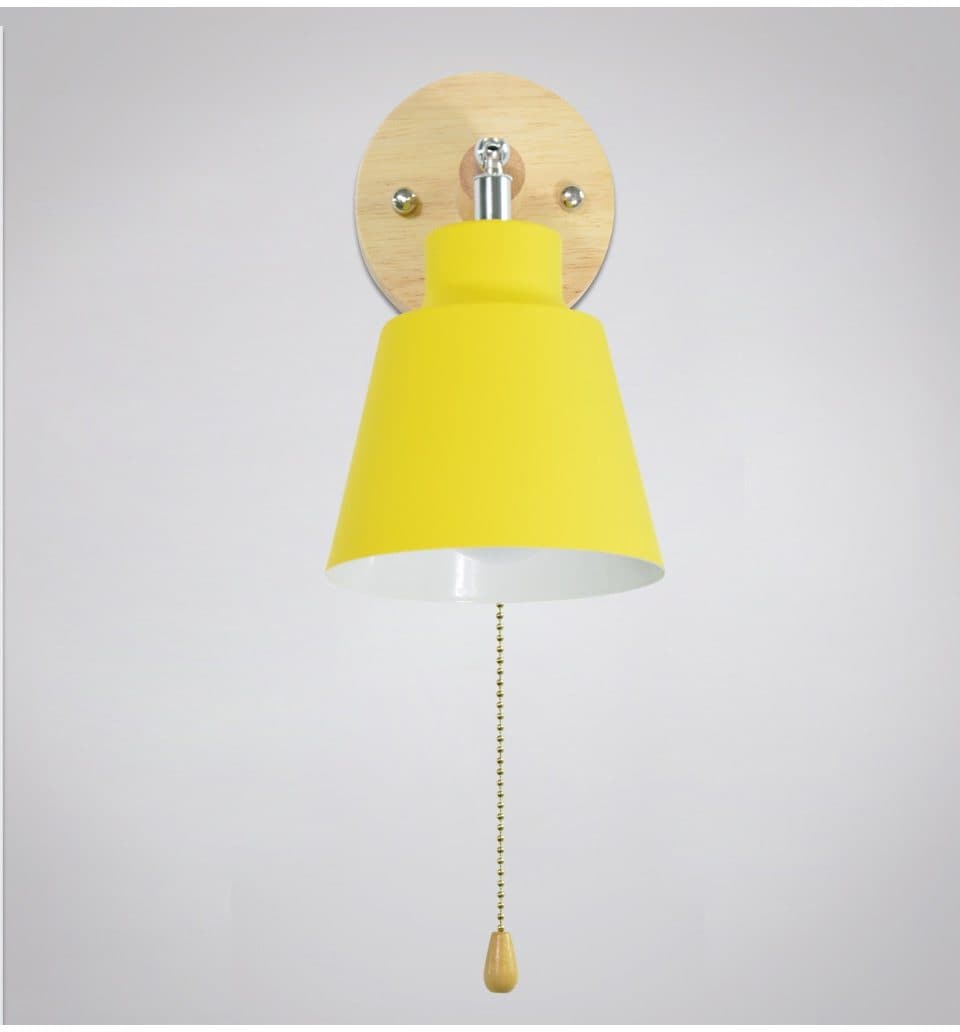 FlexiGlow - Lampada da parete girevole con interruttore a catena a tiraggio