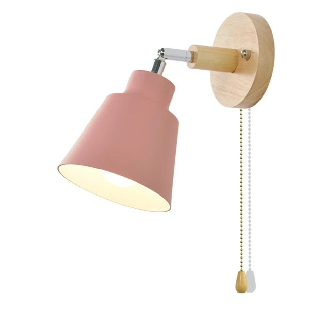 FlexiGlow - Lampada da parete girevole con interruttore a catena a tiraggio