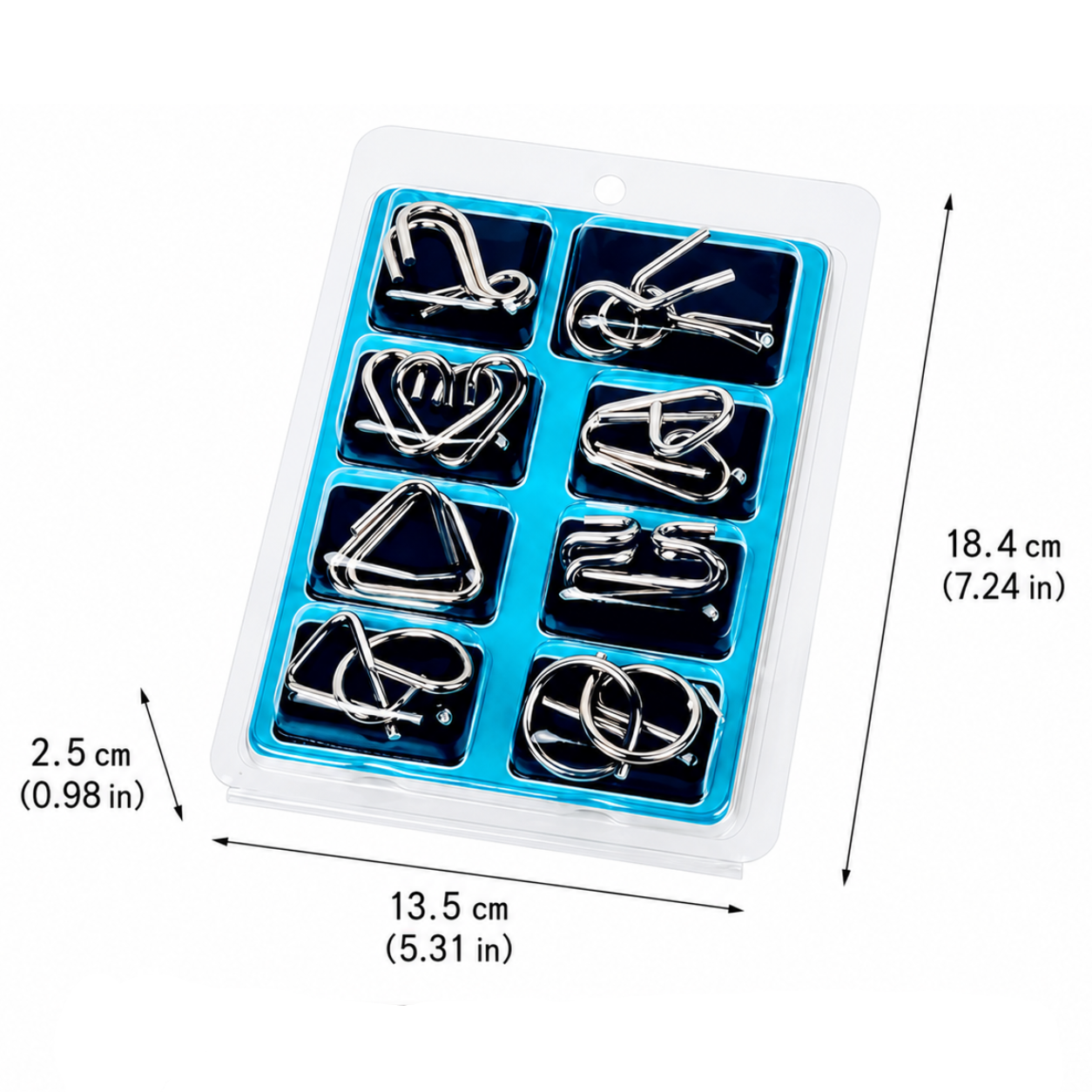 Puzzle Logica Bambini Rompicapo Metallo Set Educativo - Image 6