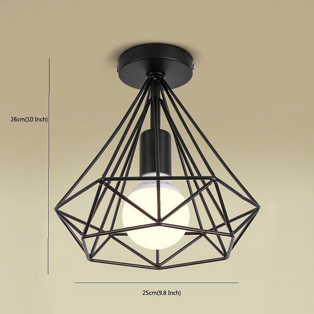 1-Licht Mini Lampada da Soffitto Retro Geometrica in Metallo LED