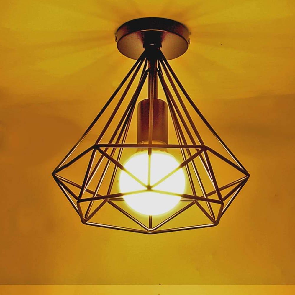 1-Licht Mini Lampada da Soffitto Retro Geometrica in Metallo LED