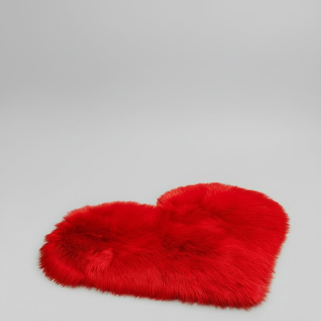 Tappeto Pavimento Forma Cuore Lusso Soggiorno Camera Letto Morbido Elegante
