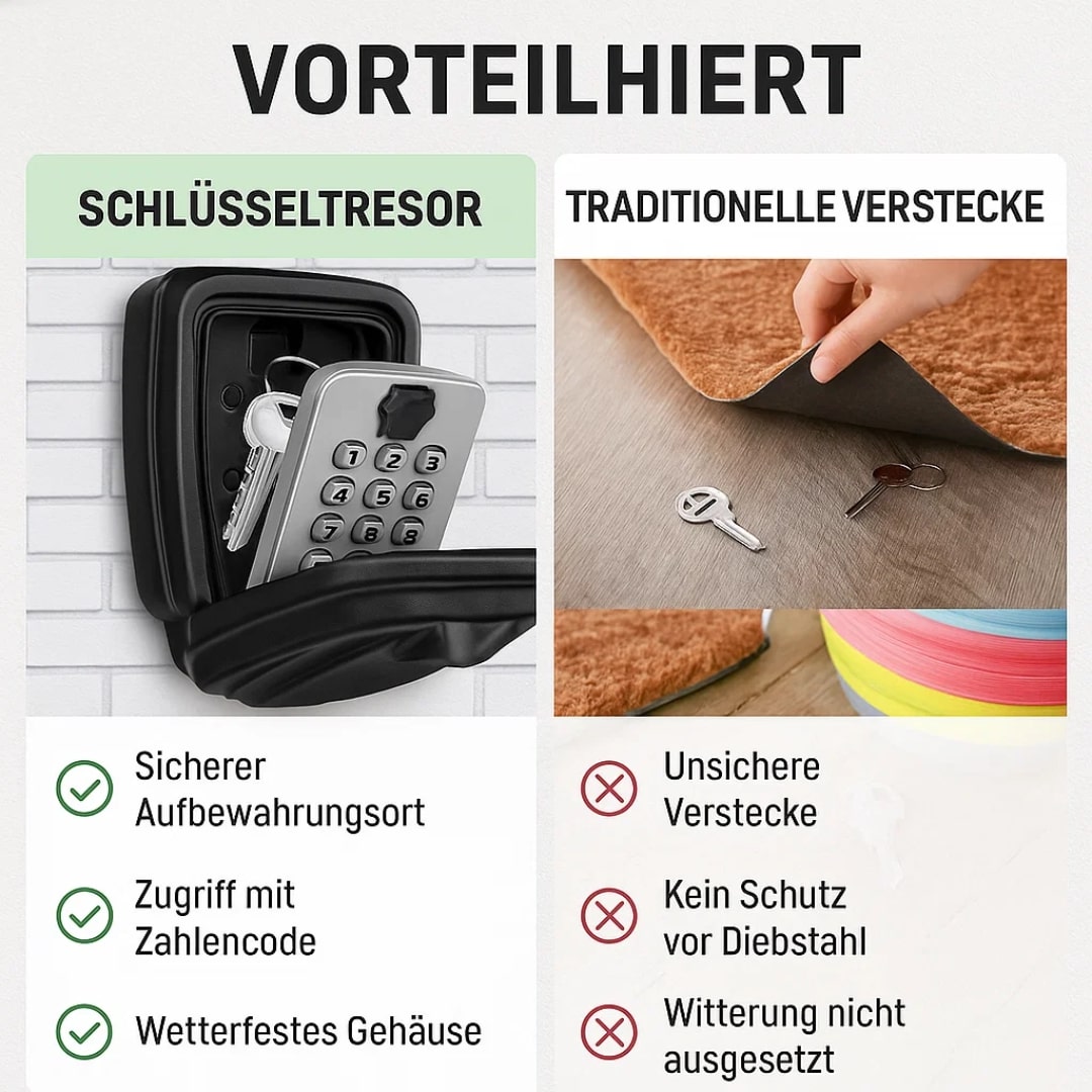 Schlüsseltresor Außen | Schlüsselsafe mit Code | SafeHaus - Image 6