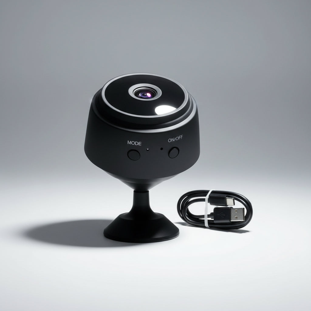 Câmara Miniatura Sem Fios 1080p Suporte Magnético Segurança Doméstica