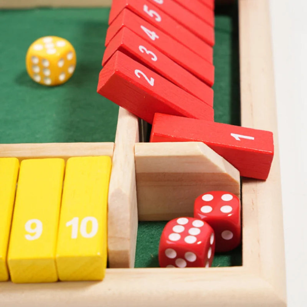 Board Game Close The Box Wooden Family Game Dice