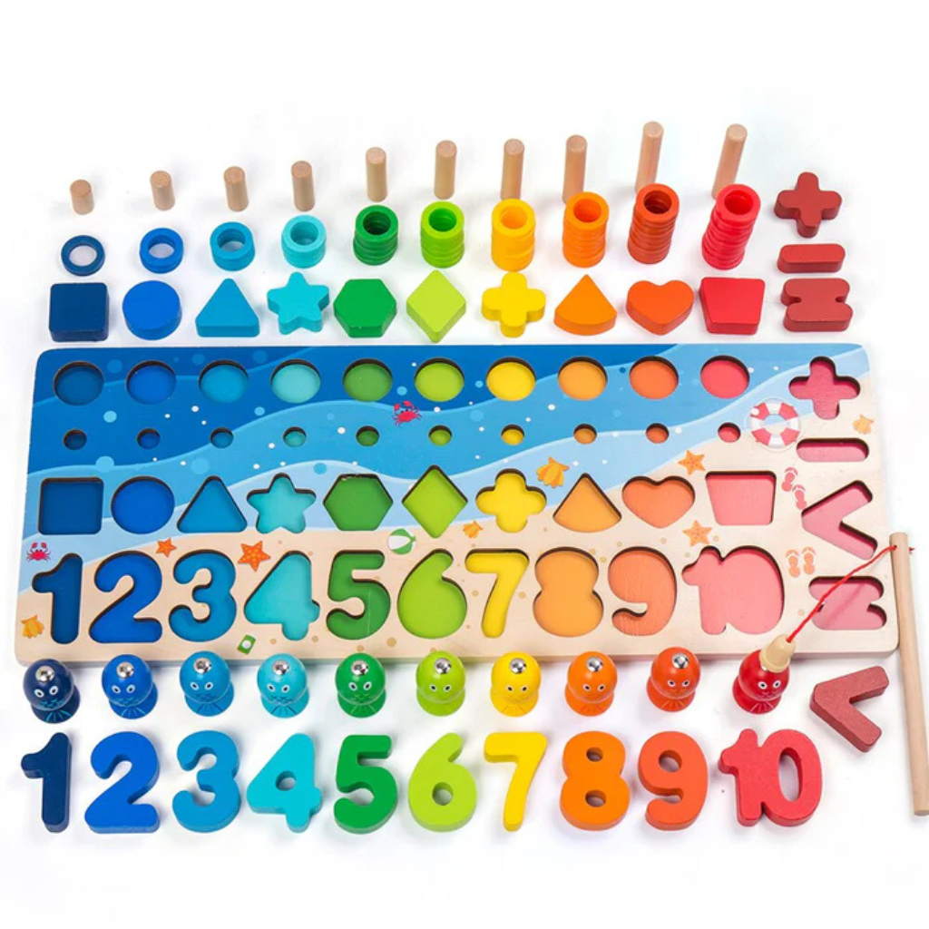 Tavola Gioco Legno Giocattolo Educativo Attività - Image 3