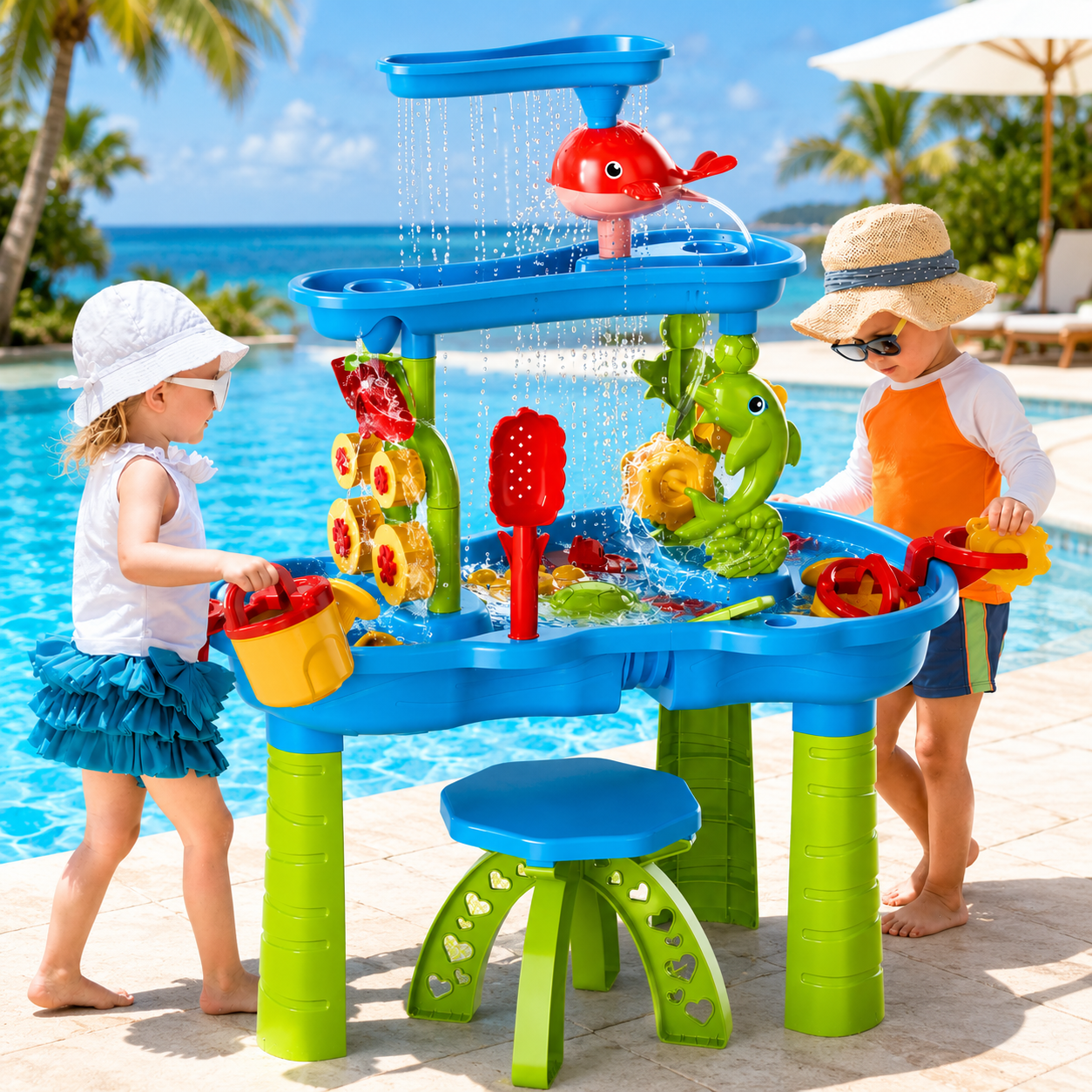 Tavolo D'acqua Bambini Gioco Estivo Sensoriale - Image 1