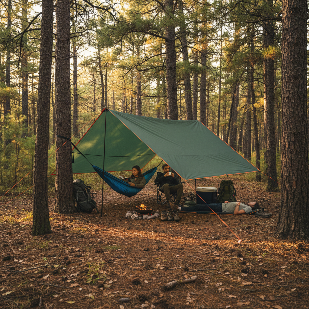 Telo Tarp Campeggio Riparo Outdoor Impermeabile - Image 1