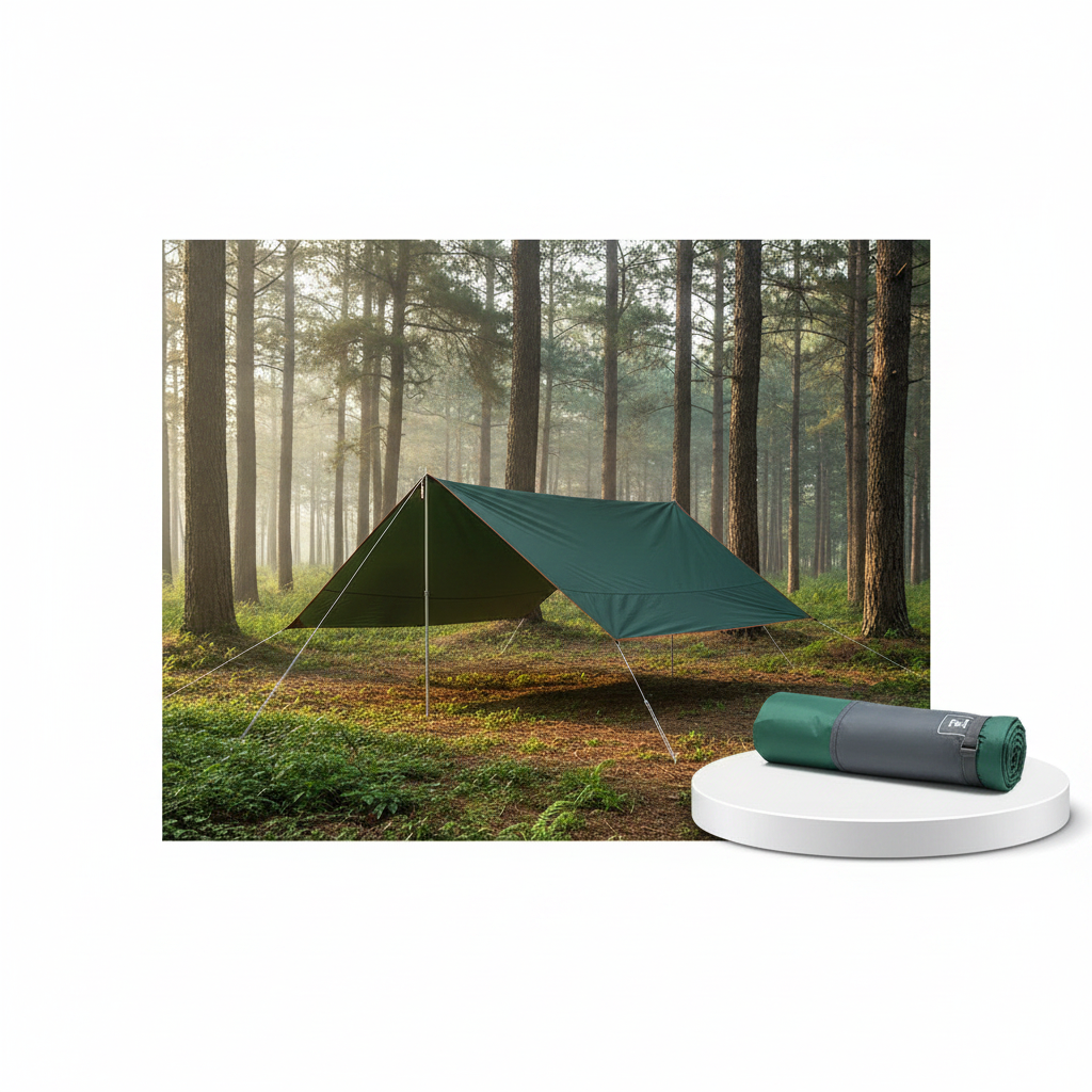Telo Tarp Campeggio Riparo Outdoor Impermeabile - Image 2