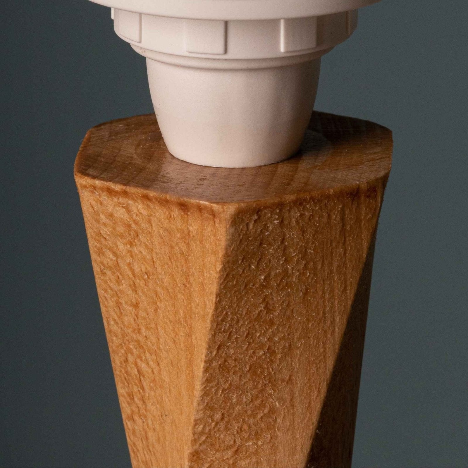 LumiWood - Modern Wooden Table Lamp with Fabric Lampshade | Scandinavian Design