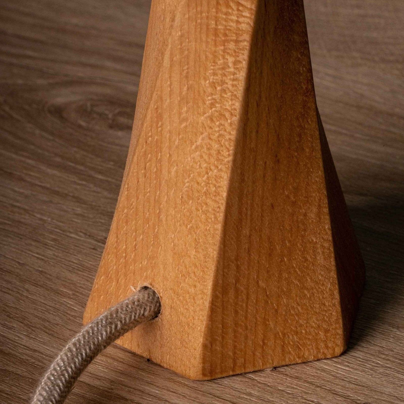 LumiWood - Modern Wooden Table Lamp with Fabric Lampshade | Scandinavian Design