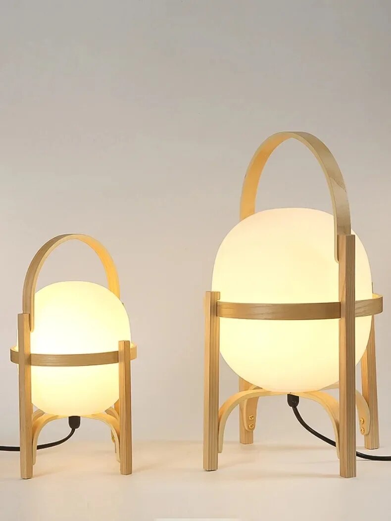WoodLume – Moderne Houten Tafellamp met LED Verlichting
