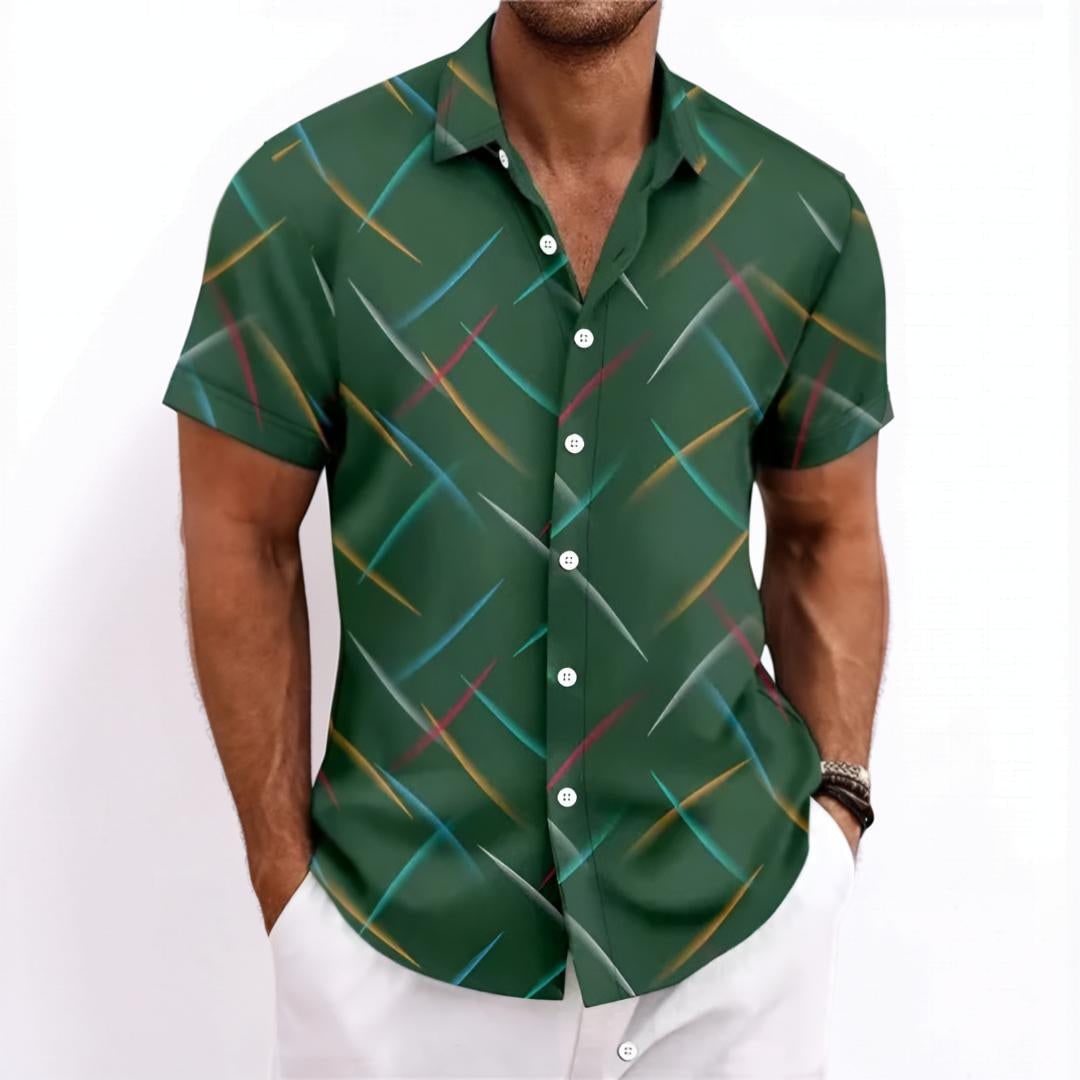Uomo Camicia Manica Corta Fantasia | Camicia Casual - Image 5