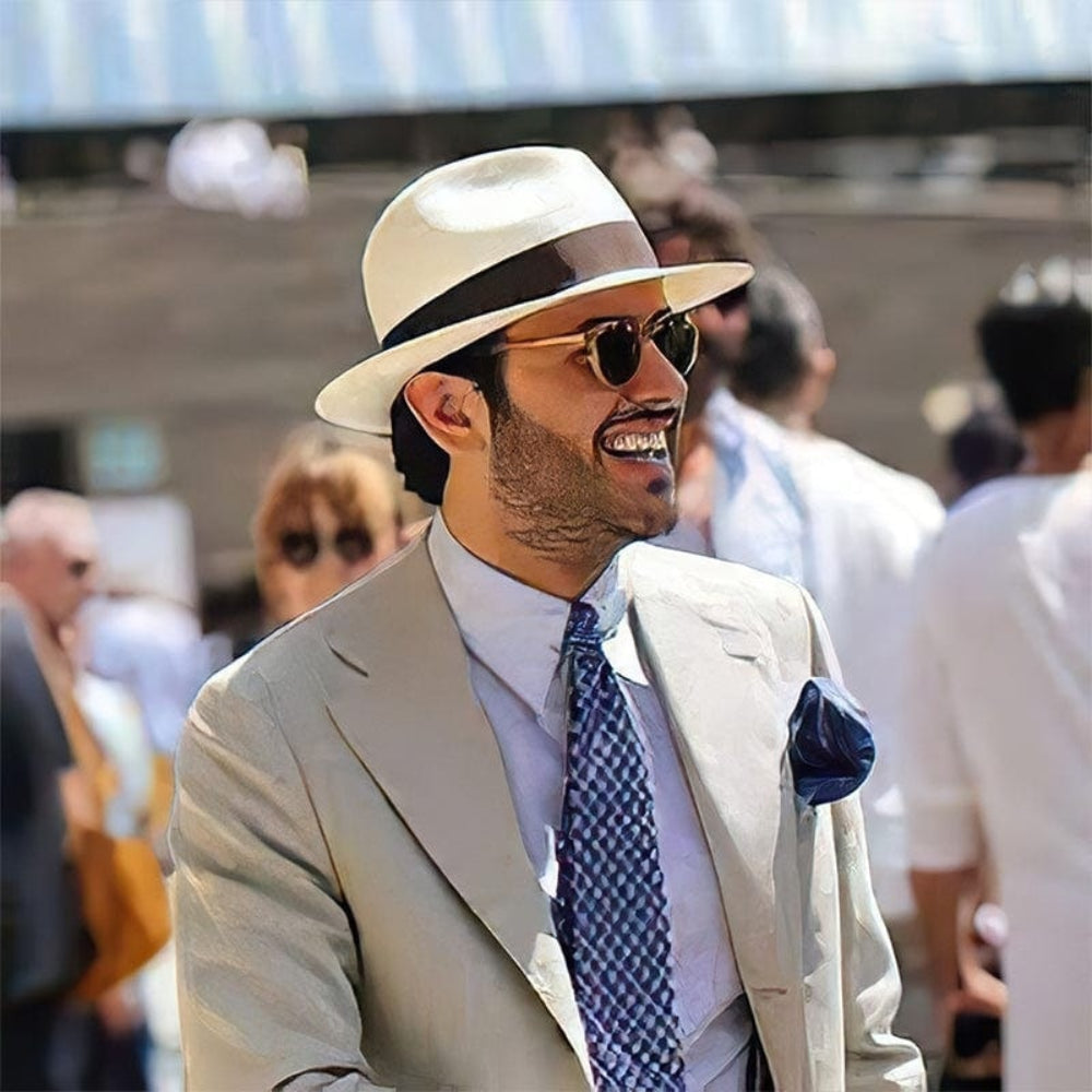 Uomo Cappello Panama Tesa Larga | Cappello Fedora - Image 5