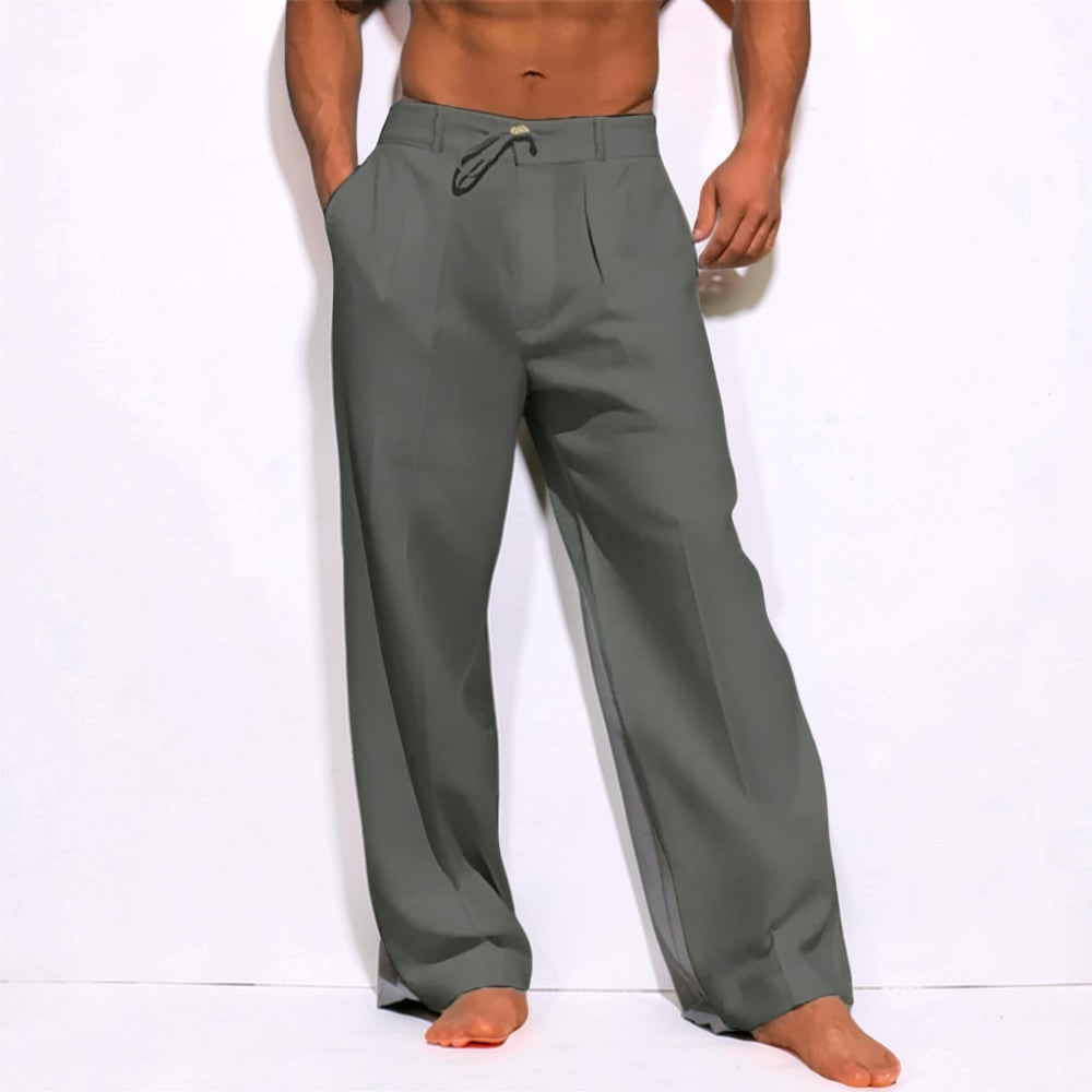 Uomo Pantaloni Casual Gamba Dritta | Pantaloni Mare - Image 1