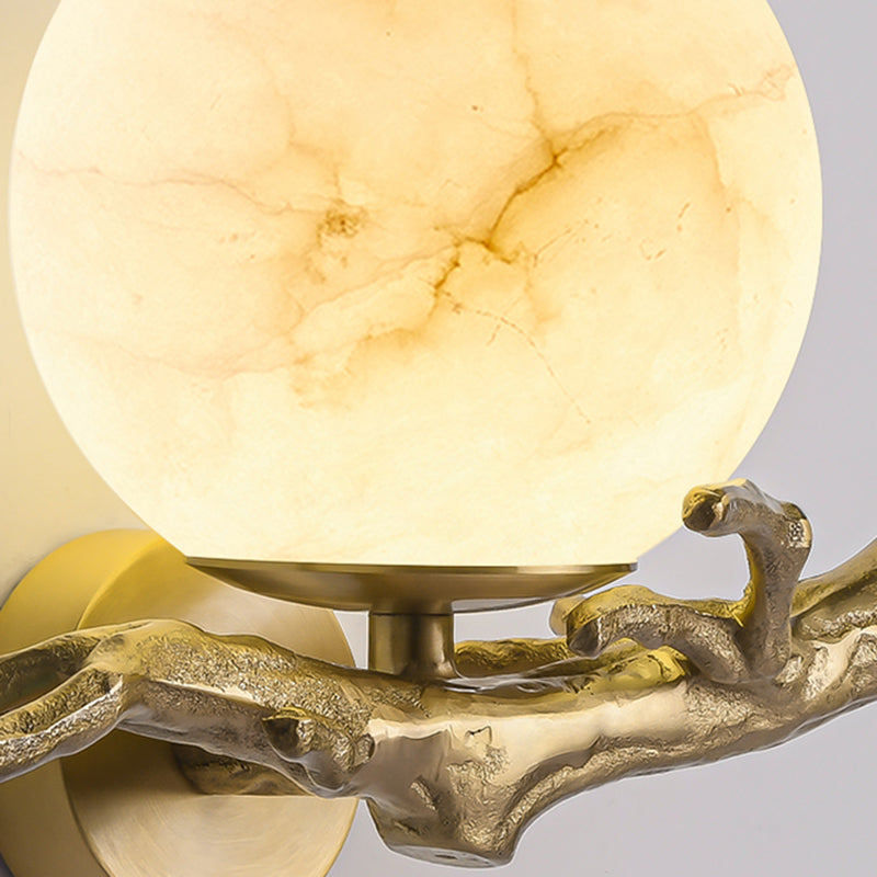 MarmerGlow - Wall lamp with copper accents