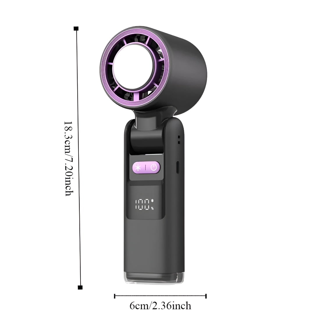 Ventilatore Portatile Ricaricabile USB C Display Digitale - Image 11