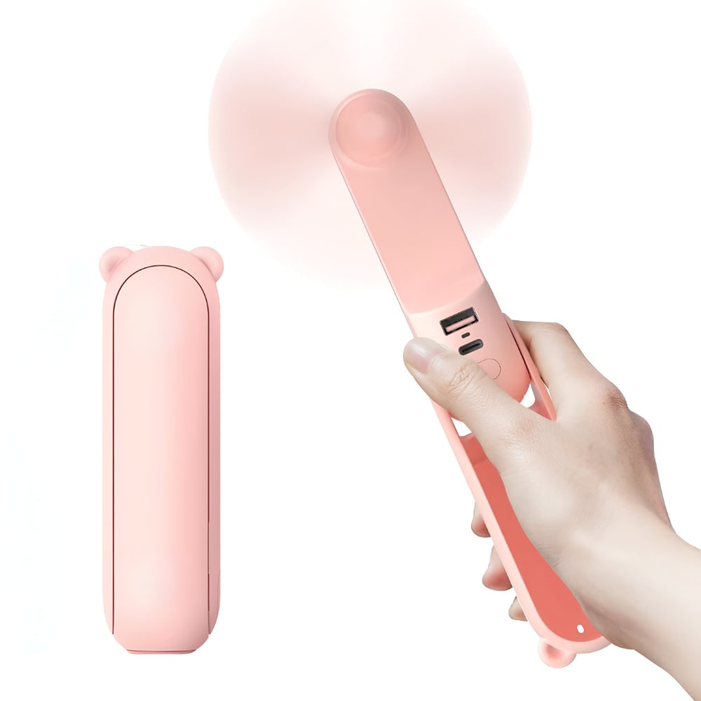 Ventilatore Portatile USB Pieghevole Power Bank - Image 5