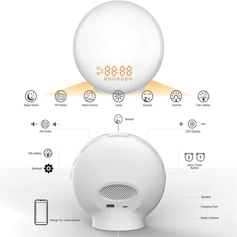 Wall Clock – Sunrise Simulation Alarm, Wake Light