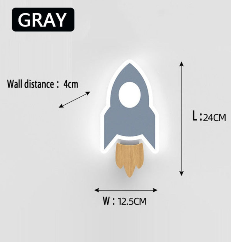 GlowFantasy - Lampada da parete LED per cameretta bambini