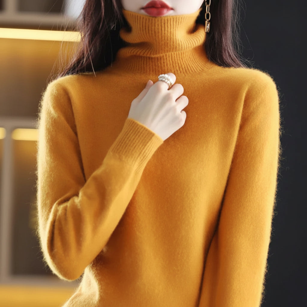 Ladies Soft Turtleneck Sweater Luxury Comfort