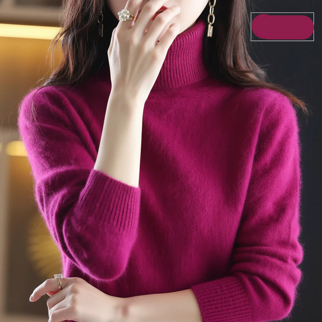Ladies Soft Turtleneck Sweater Luxury Comfort